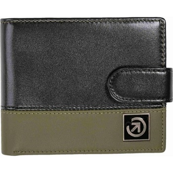 MEATFLY кожена портмоне Nathan Premium Olive / Black Meatfly | Cheren | МЪЖЕ | ЕДИН РАЗМЕР
