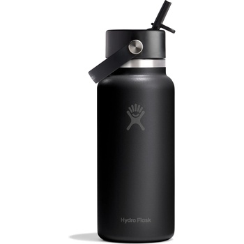 Hydro Flask Бутилка за вода Hydro flask Wide Flex Straw Cap Water bottle - Black II - размер 946 ml (533-1817-1611)