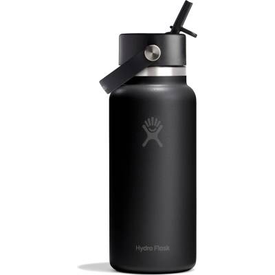 Hydro Flask Бутилка за вода Hydro flask Wide Flex Straw Cap Water bottle - Black II - размер 946 ml (533-1817-1611)