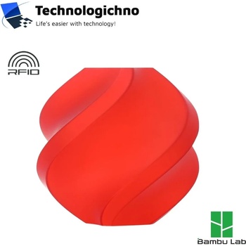 Bambu Lab PLA Translucent Bambu Red With Spool (A17-R0-1.75-1000-SPL)