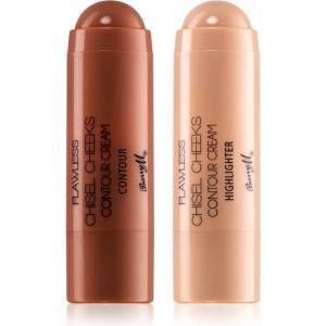 Barry M Chisel Cheeks кремообразен бронзант и озарител в стик duo balení 2x5 гр