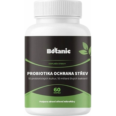 Botanic Probiotiká Ochrana čriev 10 probiotických kultúr 10 miliárd živých baktérií 60 kapsúl