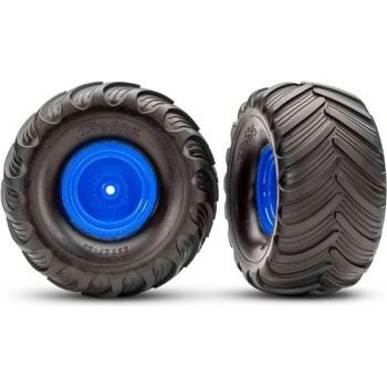 Traxxas колело 2.0/3.0", диск син офсет 29mm, гума Terra Groove (чифт)