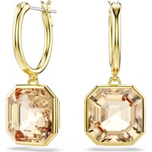 Swarovski Elegantné pozlátené náušnice s hnedými kryštálmi Millenia 5731148