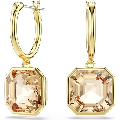Swarovski Elegantné pozlátené náušnice s hnedými kryštálmi Millenia 5731148