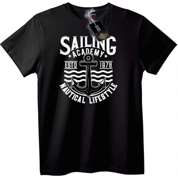 NOONEBRAND Тениска Морска Академия - 2XL, Black