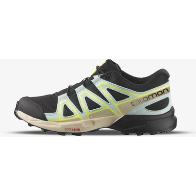 Salomon Speedcross J Black/Bleached Aqua/Bleached Sand – Zboží Dáma