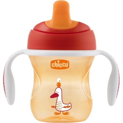 Chicco hrneček Training s držadly oranžová 200 ml