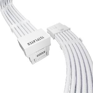 1stPlayer модулен кабел Custom Sleeved Modding Cable White - PCIe 5.0 12VHPWR M/M (FM2-B-WH) - cybertrade