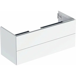 Geberit Стенен шкаф Geberit One, лъскаво бял, 120 см, с 2 чекмеджета (505.265.00.1)