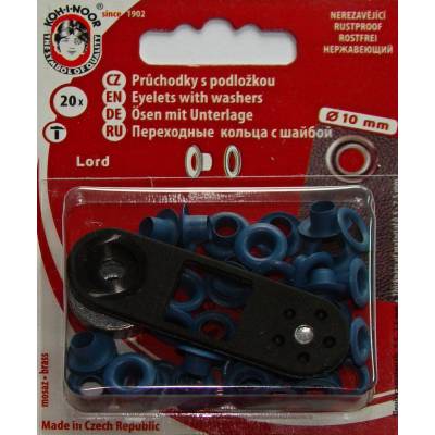 Průchodky kovové LORD 5mm lak modrá