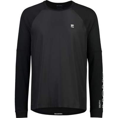 Mons Royale Мъжка фланелка с дълъг ръкав за колоездене Mons Royale Tarn Merino Bike Wind Jersey Cycling jersey - Black (056-3549-0113)