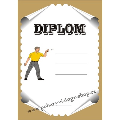VIZINGR Šipky diplom A4 č.8
