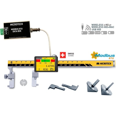 Microtech Универсален дигитален шублер Microtech MODBUS DataMet eForce 1-20N - IP54, 150 мм, 0, 001 мм (141630158M)