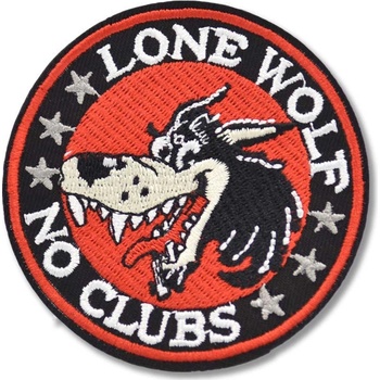 Moto nášivka BS Lone Wolf No Club 8 cm