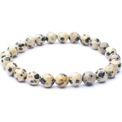 Milujeme Kameny jaspis dalmatin fazetovaný kulička NFK21