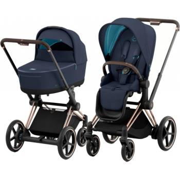 CYBEX Rám e-Priam 2.0 + Seat Pack + Lux Carry Cot 2023 Nautical Blue