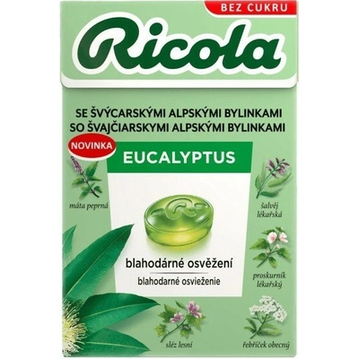 Ricola Eucalyptus bez cukru 40 g