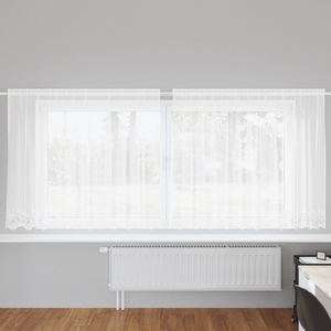 vidaXL Перде от дантела Бяло 160 x 300 cm Полиестер (4107778)