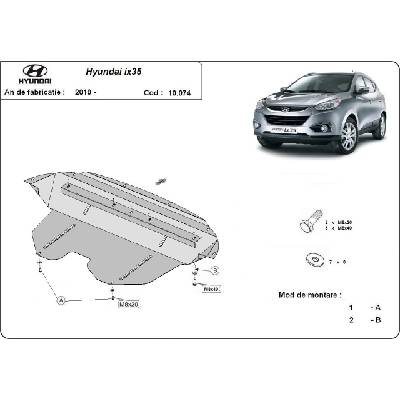 Scut Motor - Румъния Метална кора под двигател hyundai ix35 от 2009 до 2015 (73674)