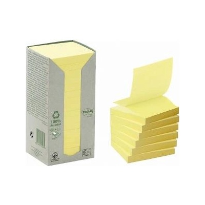 Post-it Eco-adhesive block POST-IT® (R330-1T), 76x76mm, 16x100 kart. , yellow