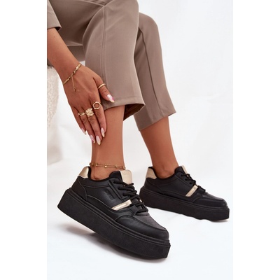 Big Star Shoes dámské Sneakersy Na Platformě černá krémová