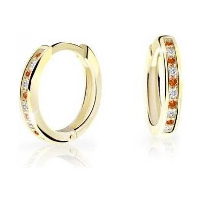 Cutie Jewellery kruhové náušnice zo žltého zlata C3343-80-X-1 oranžová