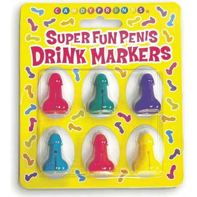 Super zábavné silikónové značky na nápoje Penis