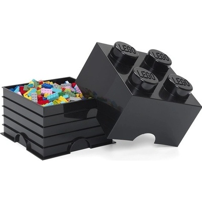 LEGO® úložný box 4 25 x 25 x 18 cm čierna