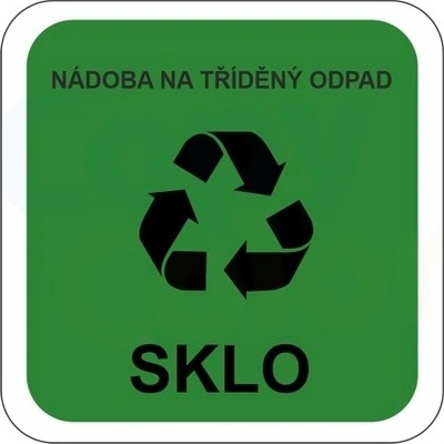 SKLO - Nádoba na tříděný odpad - Samolepka na popelnice