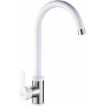 INVENA Едноръкохватков кухненски смесител Invena Iron бял - хром (BZ-53-L02-L)