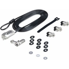 StarTech.com Laptop/Desktop & Peripheral Lock Kit, 9.8ft (3m) Cable - Sada zámků pro pracovní stanici - proti krádeži - černá a stříbrná - 3 m - kompatibilní s TAA