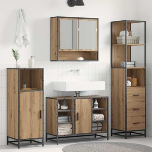 vidaXL Комплект мебели за баня Дъб 35 x 37, 5 x 166 см (883599)