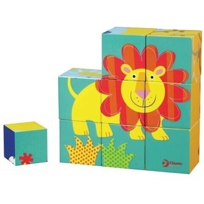 Classic World Детски пъзел с кубчета - Лъвче (3545)