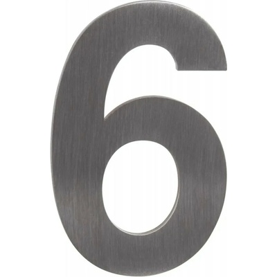 Walteco Domové číslo ""6"" nerez samolepiaci, 50 mm