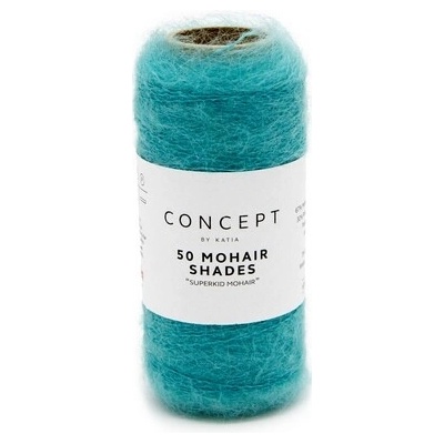 50 MOHAIR SHADES Katia Farby 50 MOHAIR: 27 vodná modrá