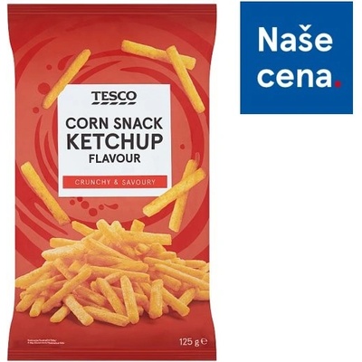 Tesco Kukuřičné křupky s příchutí kečupu 125 g