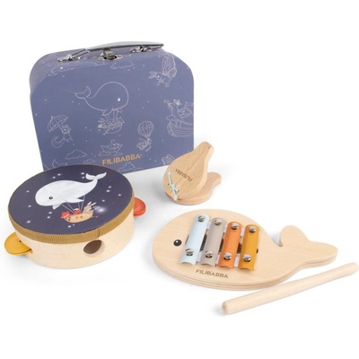 FILIBABBA Play Set My First Wooden Toy Instruments музикална играчка за деца 3 бр
