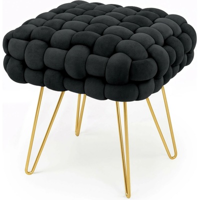 Ak furniture Taburet Dotty černý