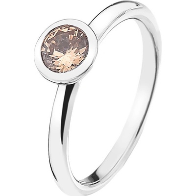 Hot Diamonds strieborný prsteň Emozioni scintilla Champagne Loyalty ER016