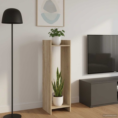 vidaXL Стойка за растения Дъб сонома 30 x 30 x 100 см (899566)