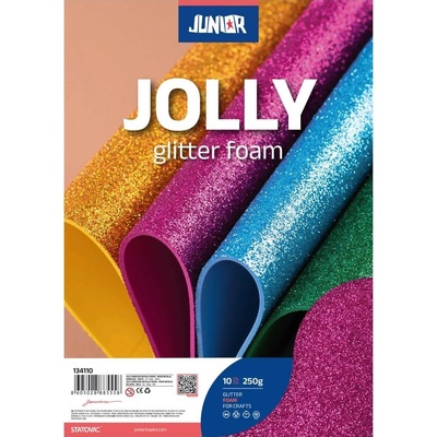 Dekorační pěna EVA Fuchsia glitter A4, tloušťka 2,0 mm, 10ks