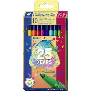 STAEDTLER Фибърпен Triplus Color 1, 0 25 цвята асортименти (8+2) (323 C10 TA)