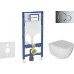 Geberit Duofix - Комплект за монтаж пред стена, тоалетна чиния Oudee и седалка със система „softclose, бутон Sigma01, лъскав хром SANI11CA1120B (SANI11CA1120B)