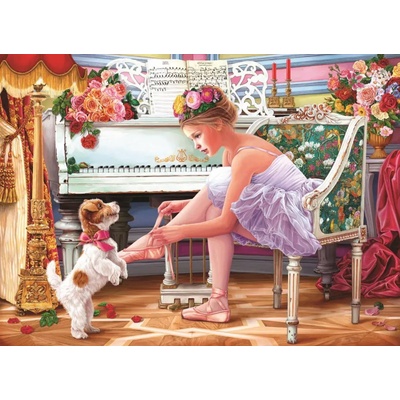 - Puzzle Ballerina with her puppy - 1 000 piese