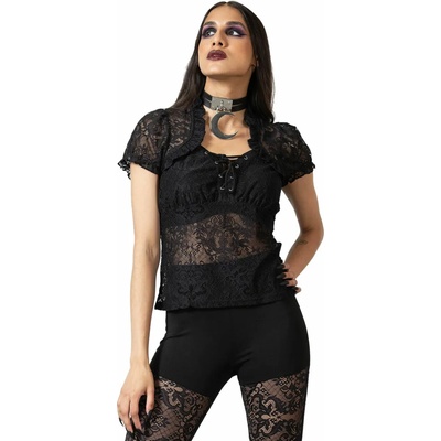 KILLSTAR дамска блуза KILLSTAR - Mystic Lace със закопчалка - Черен - KSRA005782