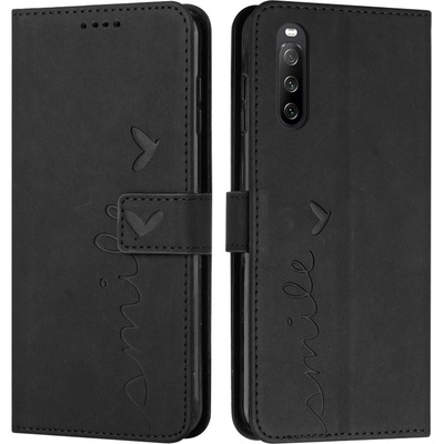 VSETKONAMOBIL 55066 ART SMILE Peňaženkový kryt so šnúrkou Sony Xperia 10 IV 5G čierny