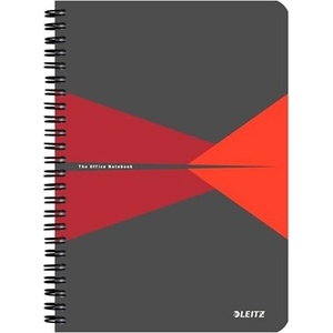 Leitz Тефтер със спирала LEITZ Office A/5 90 страници с картонена корица червен 44591025/44590025 (44591025)
