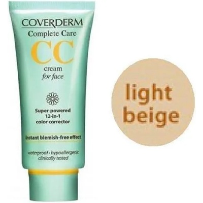 COVERDERM Крем СС светло бежов , Coverderm Complete Care CC Cream SPF25 , 40 мл