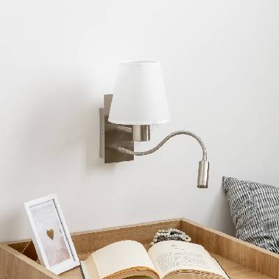 Brilagi - LED Аплик NUBILA 1xE27/25W/230V + LED/3W хром/бял (BG1556F)